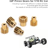 VGEBY 5pcs 3.175mm Shaft Pinion Gear Set 12T-16T for 1/10 RC Car Motor Upgrade view 3