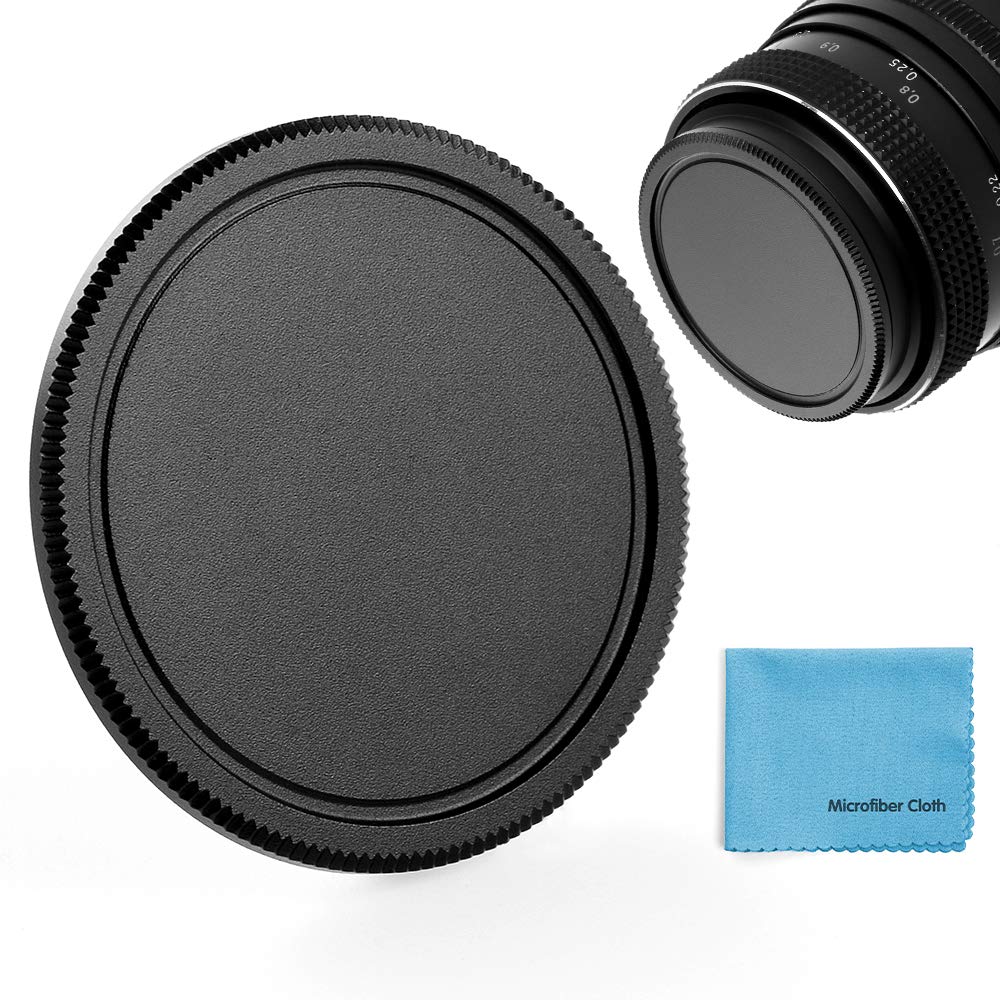 58mm Metal Lens Cap,Fotover Universal Metal Screw-in Lens Cap Cover Replacement for Canon Nikon Sony Pentax Olympus Fuji DSLR Camera + Microfiber Cleaning Cloth,Black