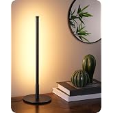 EDISHINE LED Table Lamps for Living Room, Modern Dimmable Desk Lamp, Black | 3 Color Temperature, Memory Function, Metal Finish, Skinny Modern Minimalist Style for Bedroom, Corner