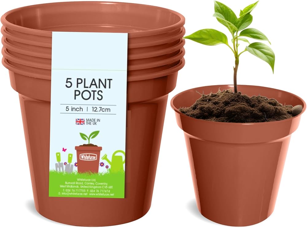 Whitefurze Whitefurze 12.7cm Garden Pot Terracotta Set of 5