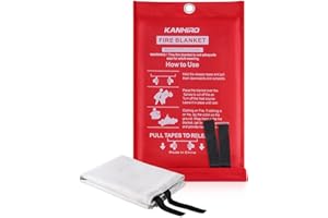 Emergency Fire Blanket for Home Kitchen - KANHIRO Fiberglass Fire Suppression Blanket Great for School, Fireplace, Grill, Car, Office, Warehouse (5 Pack, 39 in X 39 in)