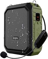 SHIDU 18W Wireless Voice Amplifier Bluetooth Speaker with UHF Headset Mic IPX5