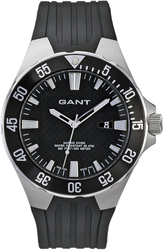 Gant Gents Rubber Strap with Black Dial Watch Amazon.co.uk Watches