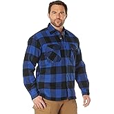 Rothco Extra Heavyweight Buffalo Plaid Sherpa Lined Flannel Shirt – Warm Outdoor Shacket, Blue Plaid, 3XL