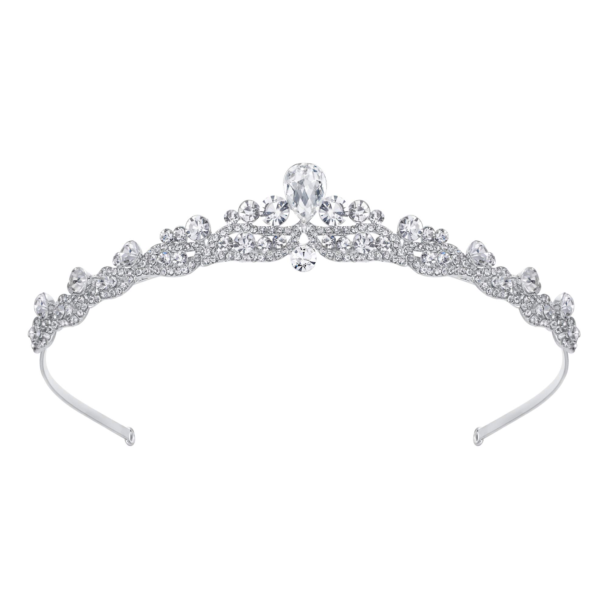 Ever Faith® Austrian crystal elegant bridal vintage retro-style hair band tiara silver-tone clear hair jewellery N03998-1
