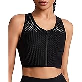 INRANXISM Women Chest Binder FTM Transgender Zip Up Elastic Breast Binder Breathable Half Cool Fabric Tank Top