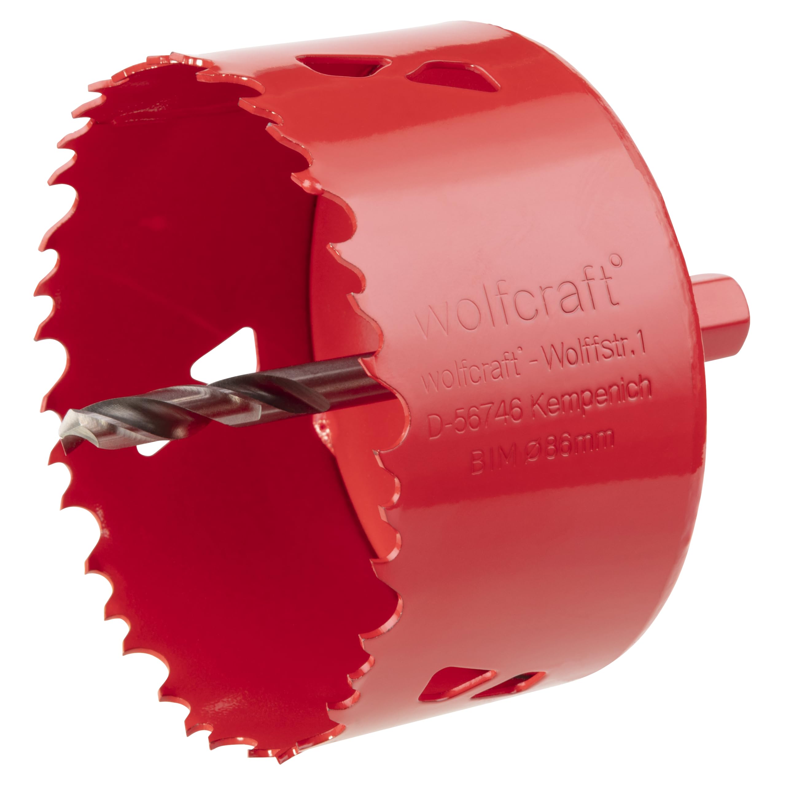 wolfcraft Bi-Metal Hole Saw, Ø 86 mm I 5486000 I For drywall materials, wood, plastics and metals, cutting depth 40 mm