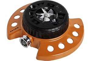Dramm Available 15022 ColorStorm 9-Pattern Premium Turret Sprinkler with Heavy-D, Orange