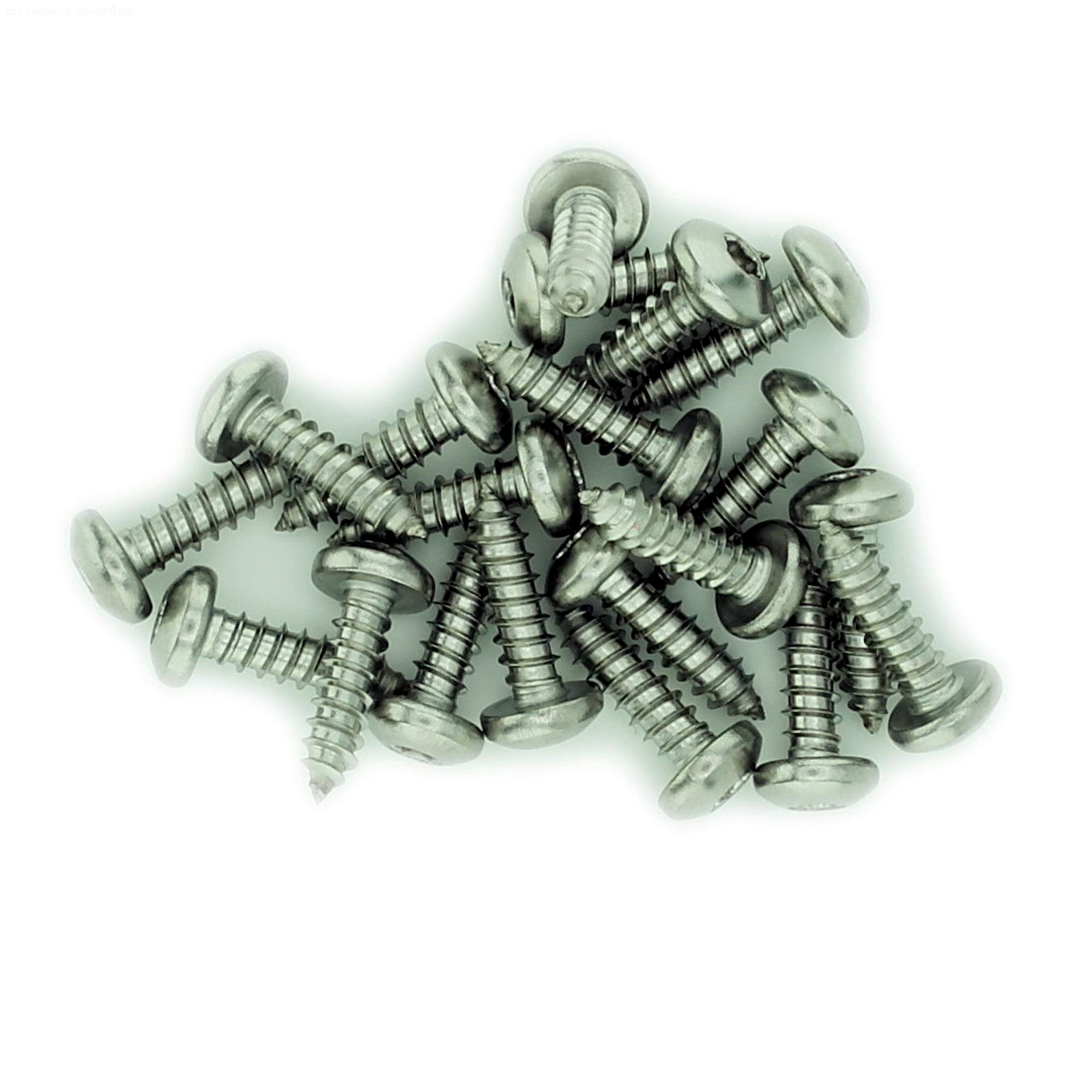 No.10 x 0.975 (4.8mm x 25mm) TX Pan Self-Tapping Screw - Stainless Steel (A2) (Pack of 20)