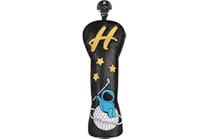 2THPART Astronaut Series Golf Headcovers, Synthetic Leather Golf Head Covers for Driver, Fairway Wood and Hybrid, Golf Putter Covers for Mallet and Blade