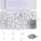 Teansic 450Pcs 2.0mm JST-PH Connector Kit with 2.0mm Female Pin Header 2/3/4 Pin Housing Connector Adapter Plug Terminal Kit