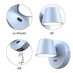 URSOLA Wall Light Set of Two, LED Wall Sconce with