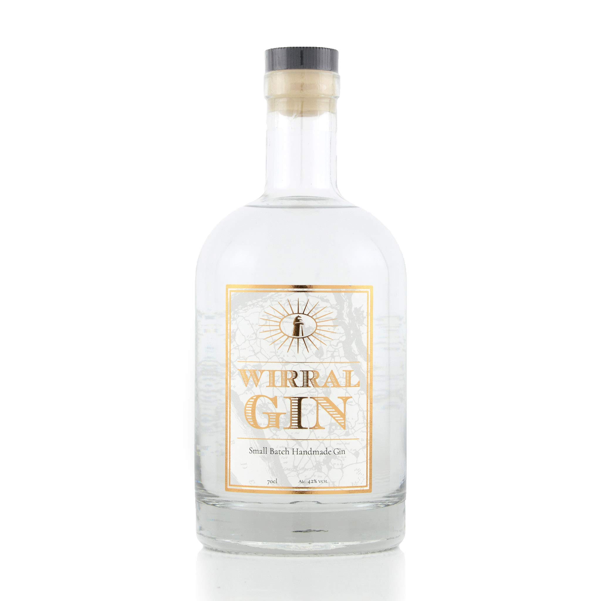 The Handmade Gin Company - Premium Wirral Gin - 42 ABV - Made in Britain - Unique Botanicals Local to the Area - 70cl Bottle