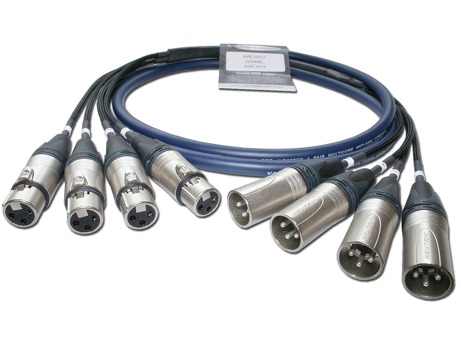 Van Damme 4 way Balanced XLR Loom (2m)