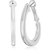 Napier Large Oval Hoop Earrings