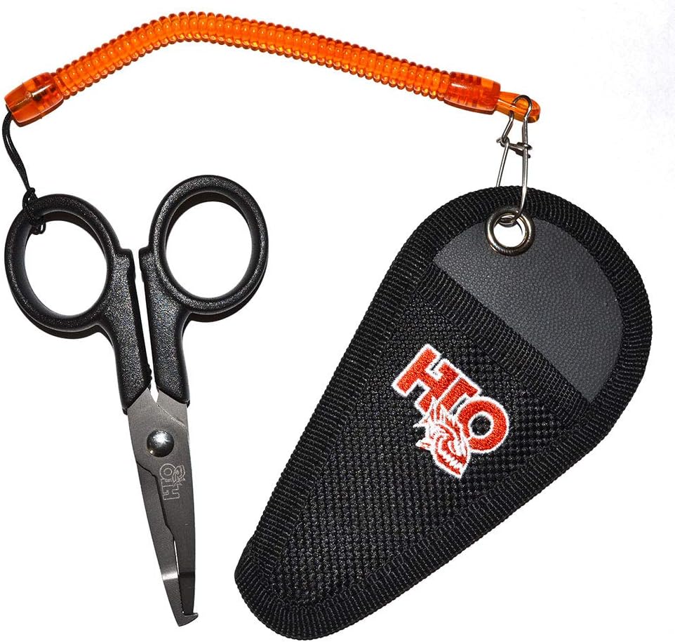 HTO Lure Fishing Scissors, 11.3cm, With split ring pliers