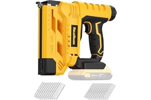 RELIAROADS 2-in-1 Cordless 18GA Brad Nailer & 1/4 Crown Stapler – Compatible with DeWALT 20V MAX Battery (Tool Only) – Lightweight Design, Includes 1600 Nails/Staples for DIY, Upholstery & Home Renovation