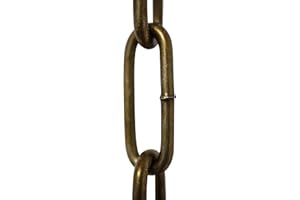 RCH Hardware CH-S59-04-AB-10 Steel Chandelier Chain, Antique Brass (10 Feet)