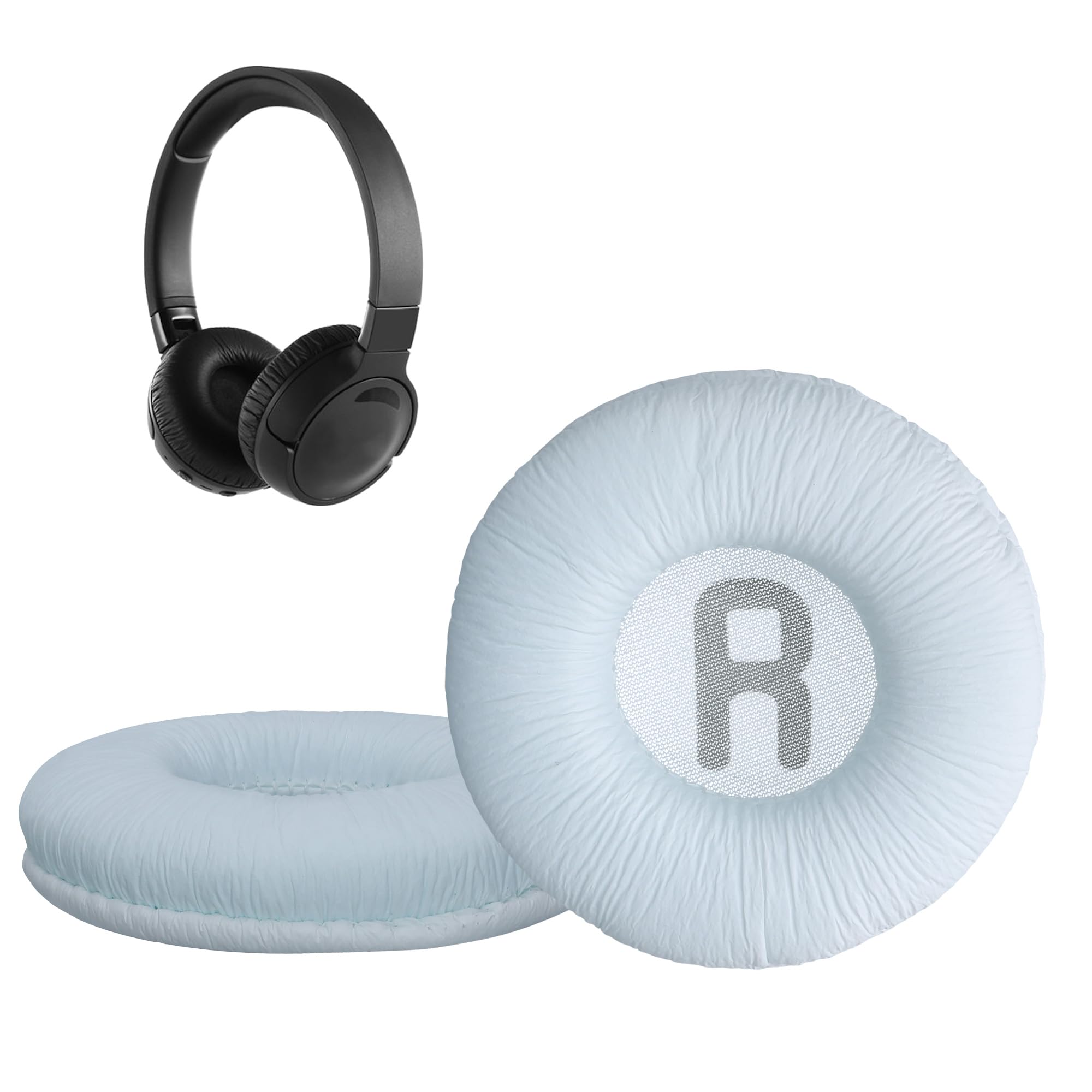 kwmobile 2x Headphone EarpPads for JBL Tune 600 / 500BT / 510BT / 520BT / 450 Replacement Ear Pads - Headphone Ear Covers - White