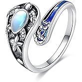 JBAERD Cat/Octopus Adjustable Spoon Rings Sterling Silver Rings Jewelry Gifts for Women