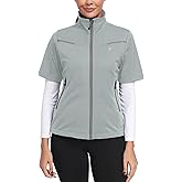 Little Donkey Andy Women's Short Sleeve Jacket Windproof Lightweight Vest for Golf Hiking Running