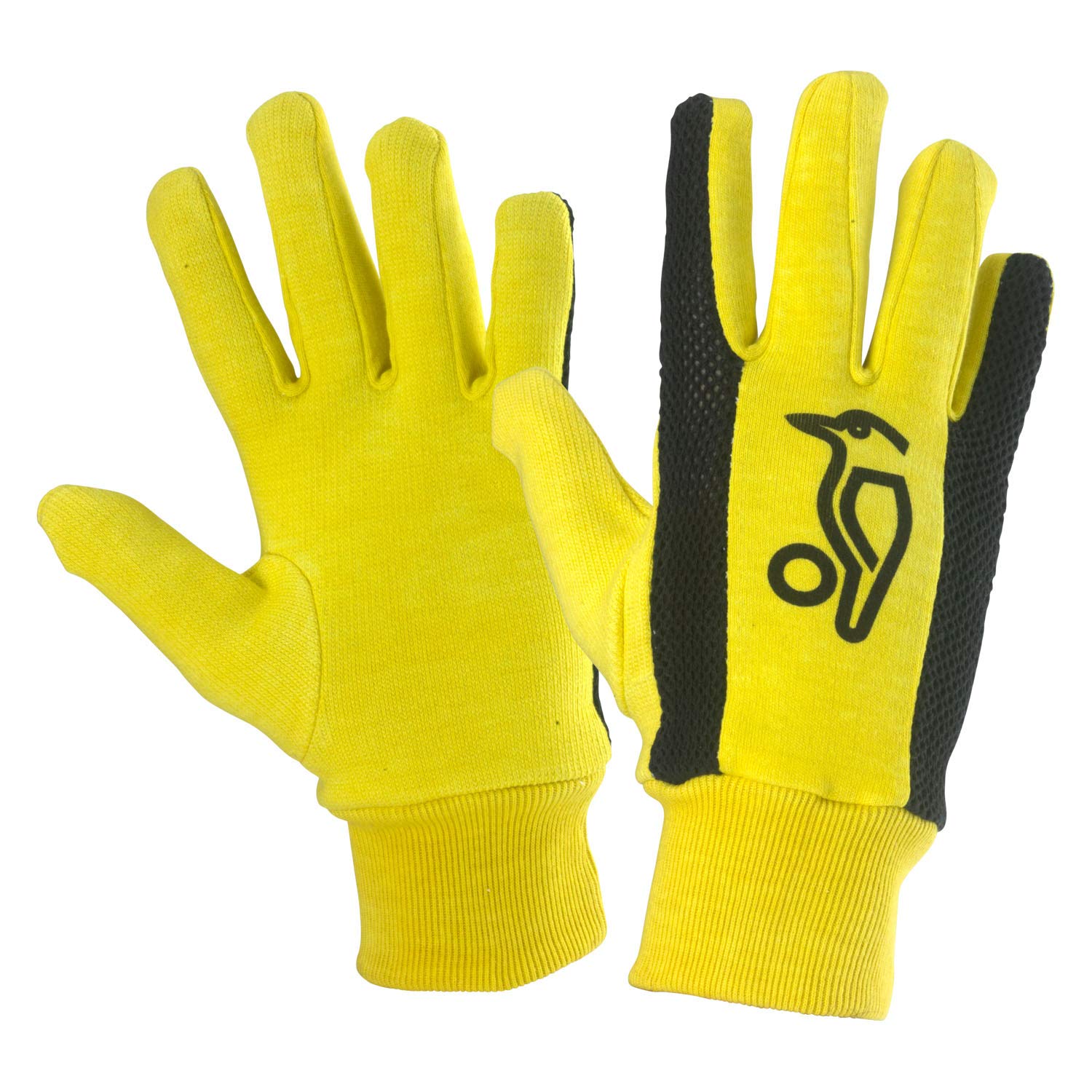 Kookaburra Plain Cotton Wicket Keeping Inners, Over Sized Adult, Yellow/Black