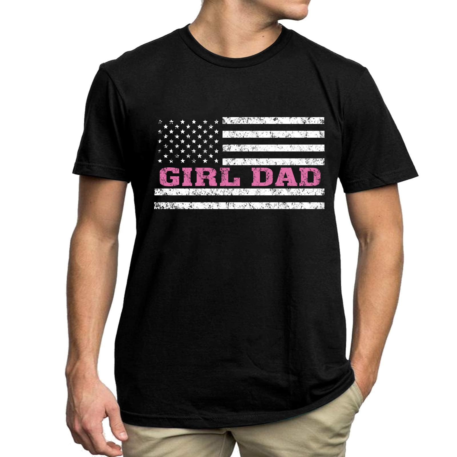 Tewmeu Girl Dad Shirt for Men Best T Shirt Gift for