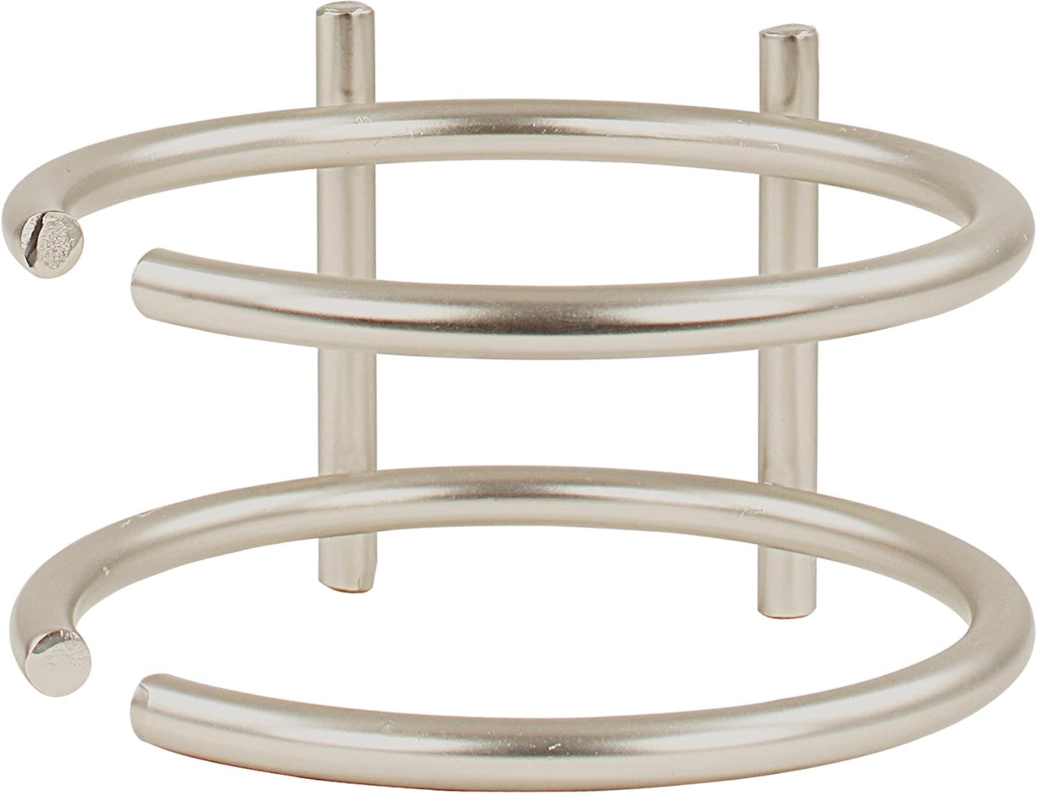 Spectrum Diversified Euro Round Vertical Contemporary Upright Holder, Modern Kitchen Décor & Dining Table Accessory, Countertop Napkin Storage, 1 EA, Satin Nickel: Home & Kitchen