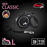 Flexi New Classic Retractable Dog Leash Tape 26 ft Large Black view 2