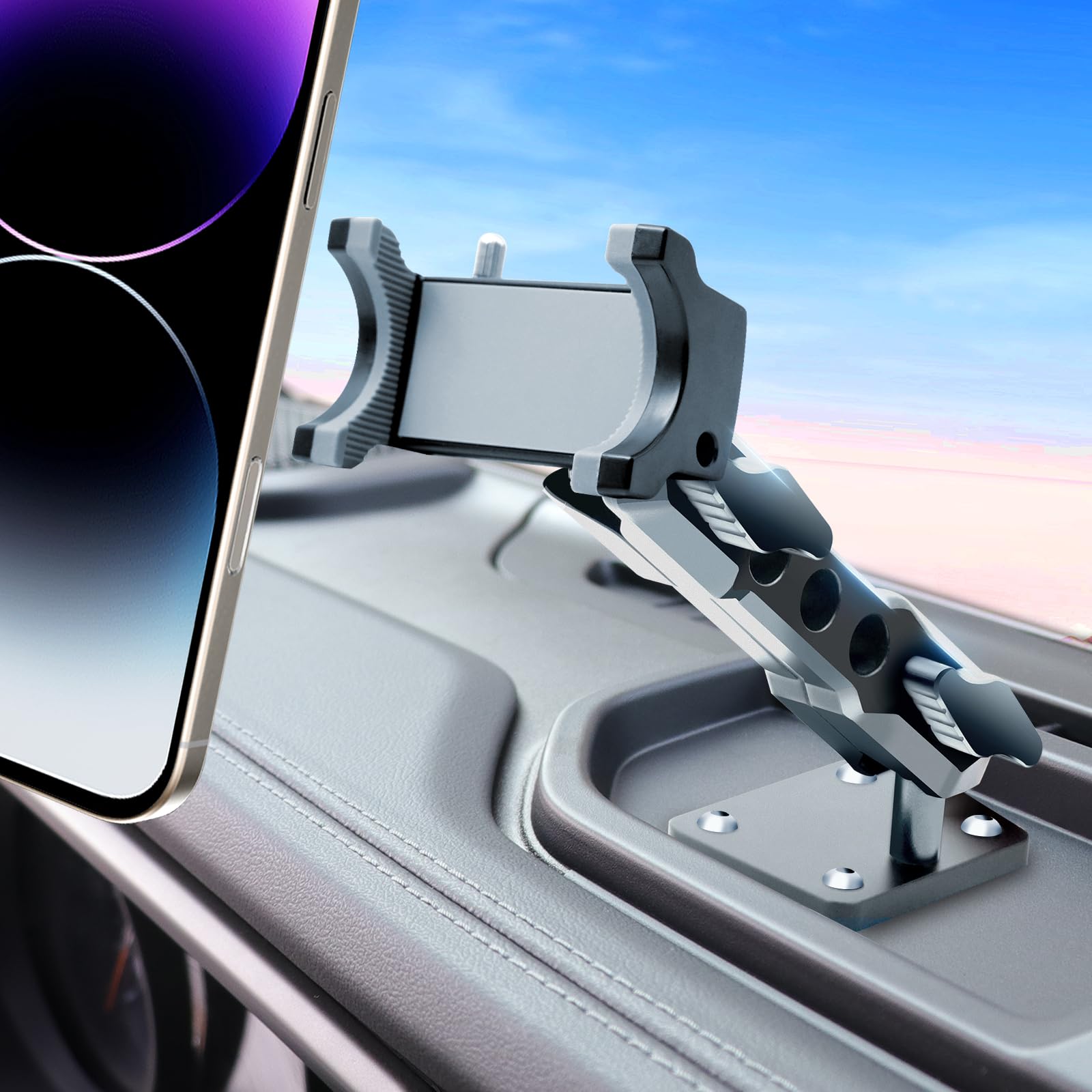 Photo 1 of ZKJAYOE for Jeep 2024 2025 Wrangler JL JLU JT 4XE Phone Mount - Dashboard Phone Holder for Jeep Wrangler Gladiator 2/4 Door Accessories, with The Strongest Holder (NOT for 1945-2023 JL JT)