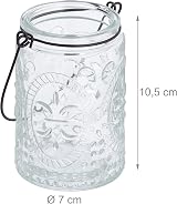 Relaxdays Candle Lanterns Set of 12, Glass Tea Light Holders, Vintage Design view 4