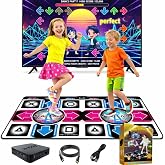 Dance Mat for Kids, Double Dancing Mat with Interactive Dance Pad Games | HD Plug &amp; Play TV Dance Game Console, Xmas Birthday Present for 4-12 Year Old Girls