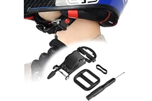 iGuerburn Motorcycle Helmet Quick Release Buckle Kit, Stainless Steel Motorcycle Helmet Accessories Chin Strap Buckle for D-RING Helmets, Easy to Disconnect Even with Gloves (Black)