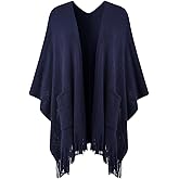 Ferand Shawl Wraps for Women, Cozy Lightweight Poncho Cape with Pockets, Warm for Fall Winter Travel