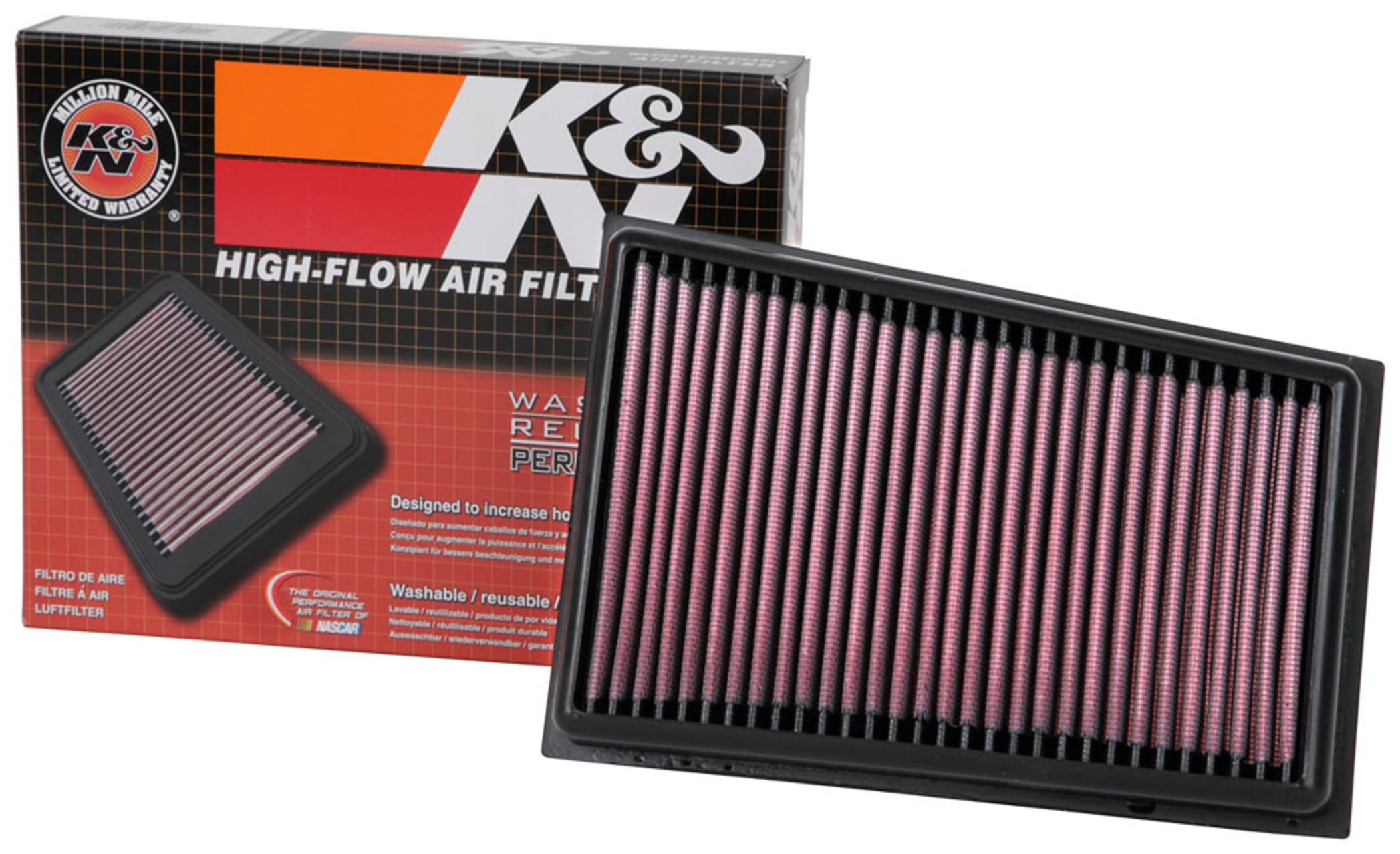 K&N Engine Air Filter: High Performance, Premium, Washable, Panel Filter: 2007-2015 (Koleos, Dualis, Qashqai, X-Trail, X-Trail I, X-Trail II) , 33-2944