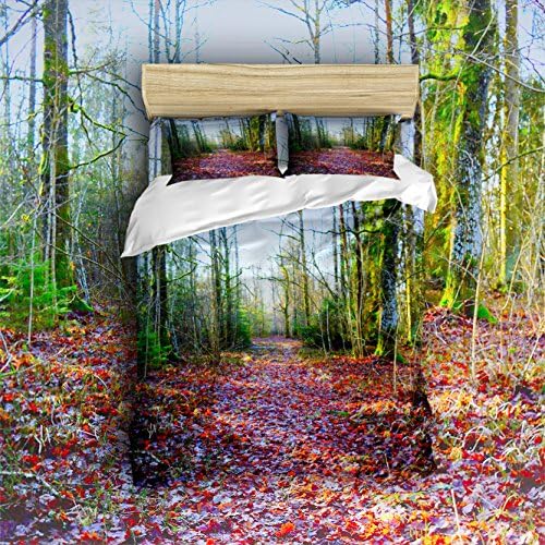 Anzona Reversible Printing with Brushed Microfiber, Lightweight Soft, Comfortable , Durable , Colorful Leaves Patton