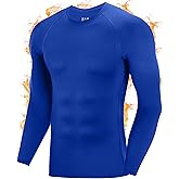 Roadbox Men's Thermal Compression Shirts, Long Sleeve Fleece Lined Undershirt, Cold Weather Workout Athletic Base Layer Top