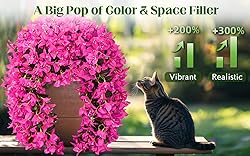 Siyaluens 2Pcs UV Resistant Artificial Flowers for