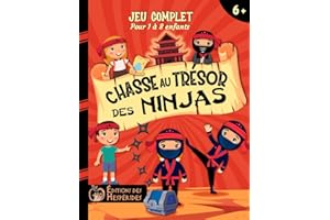 Chasse au trésor des Ninjas: kit complet | Pour 1 à 8 enfants, de 6 à 10 ans | Idéal pour une fête d'anniversaire