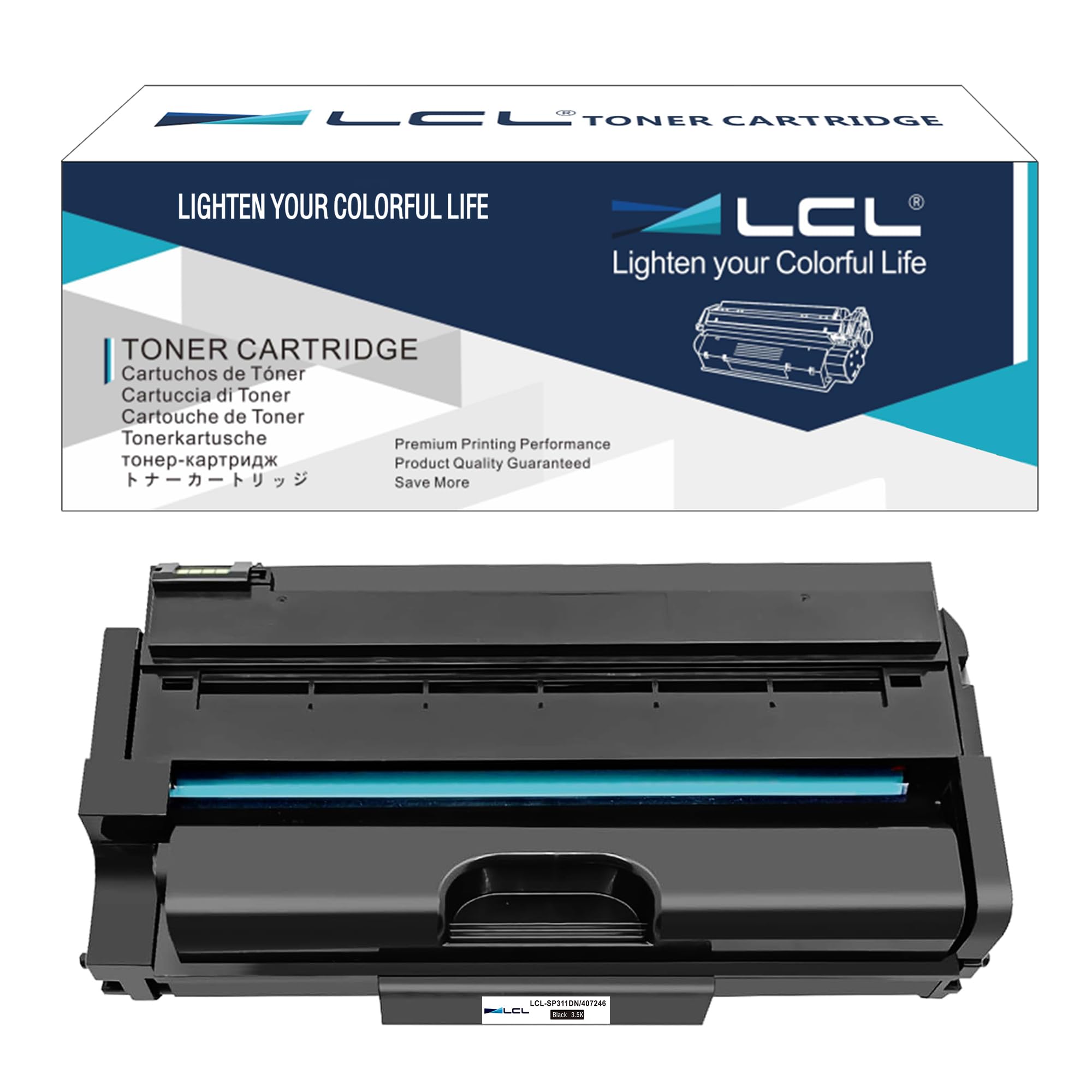 LCL Compatible Toner Cartridge 407246 SP311 SP311DN SP311DNW SP311SFN SP311SFNW SP325DNW SP325SFNW SP325SNW (1 Black) Replacement for Ricoh SP 311DN 311DNW 311SFN 311SFNW 325DNW 325SFNW 325SNW