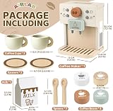 Airlab Wooden Coffee Machine Toy for Kids Pretend Play Kitchen Accessories view 2