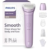 Philips Lady Shaver Series 8000 - Cordless, Wet & Dry Electric Shaver, 3-Blade Shaving System, Flexible Shaving Head, LED Light, for Legs, Body & Bikini, 100 Mins. Runtime, Model BRL149/00