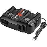 Lxljiad Dual Port 20V Charger Replacement for Craftsman V20 Lithium Battery Compatible with Craftsman CMCB124 CMCB104 CMCB204 CMCB202 CMCB201 CMCB209 CMCB205 Fast Charger