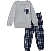 Arshiner Boys Fall Clothes Set Long Sleeve Pullover T-Shirt & Jogger Pants Casual Outfits for 5-13 Years Kids