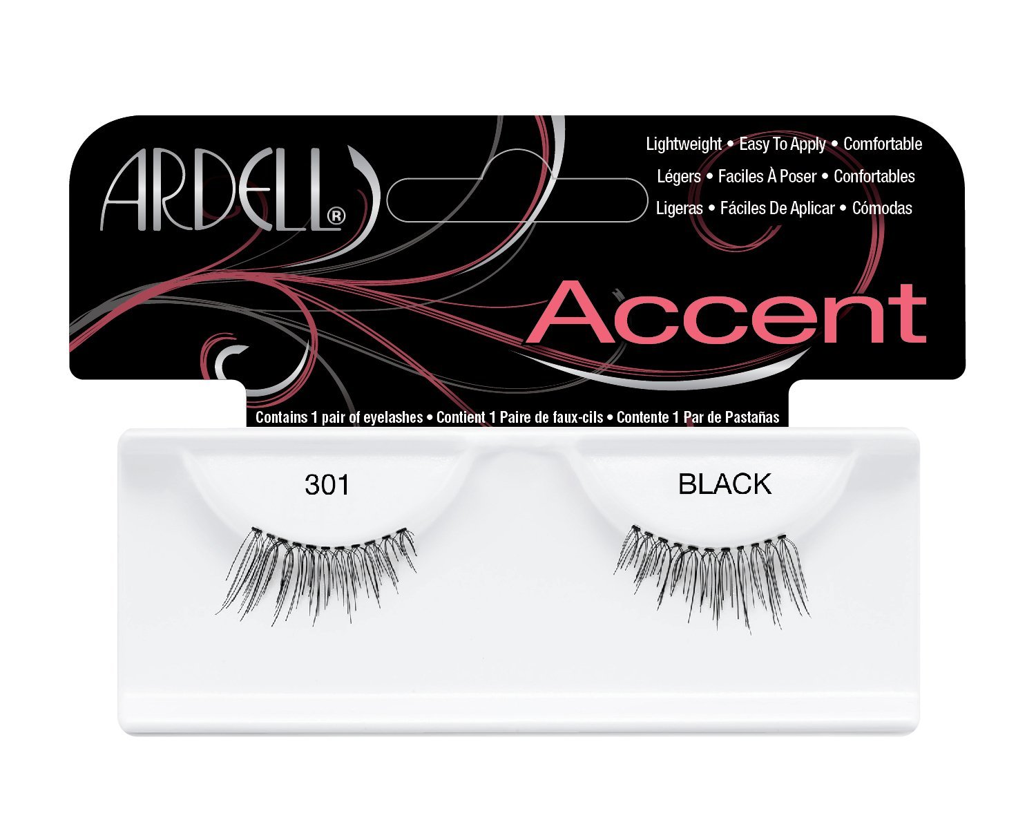 Ardell False Lashes, Lash Accents Strip Lashes Black, Lash Accents #301