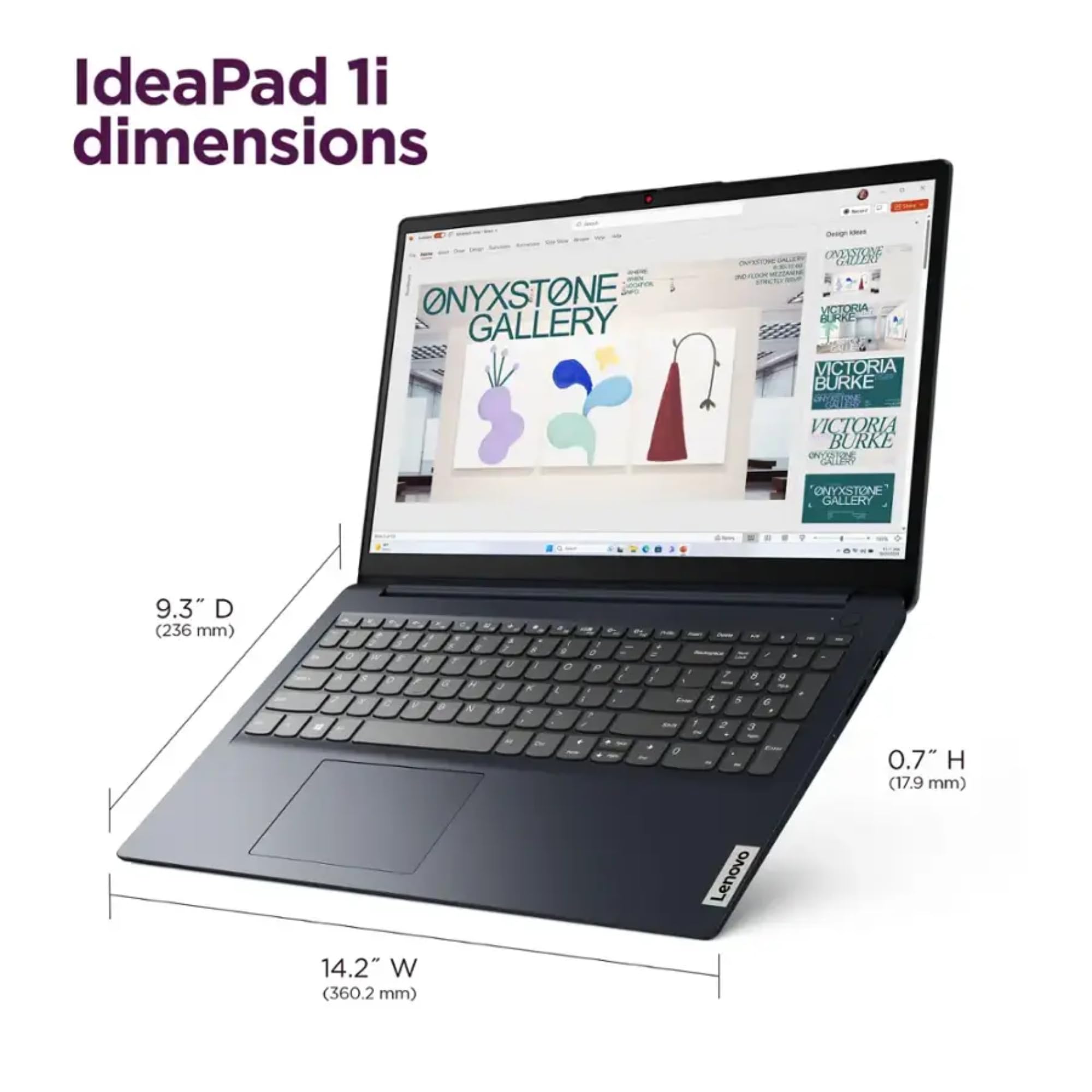 Lenovo IdeaPad 1i Laptop with Microsoft 365 Home and Business • 12GB RAM • 1TB Cloud Storage and 256GB SSD • Intel Core • 15 Anti-Glare Screen • WiFi-6 • 11HR Battery • Windows 11 • w/o Earbuds
