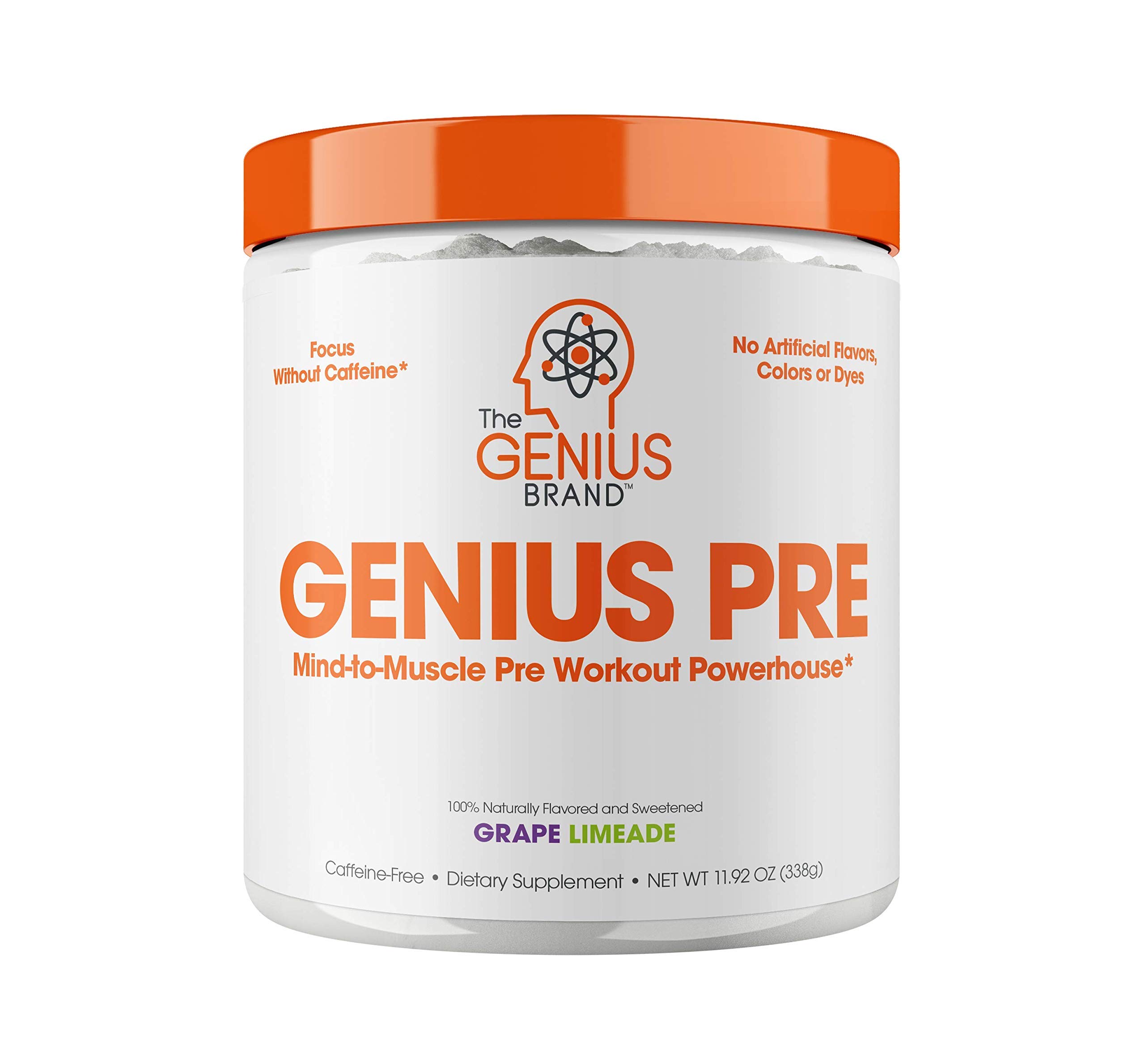 Genius Pre Workout All Natural Nootropic Preworkout Powder & Caffeine