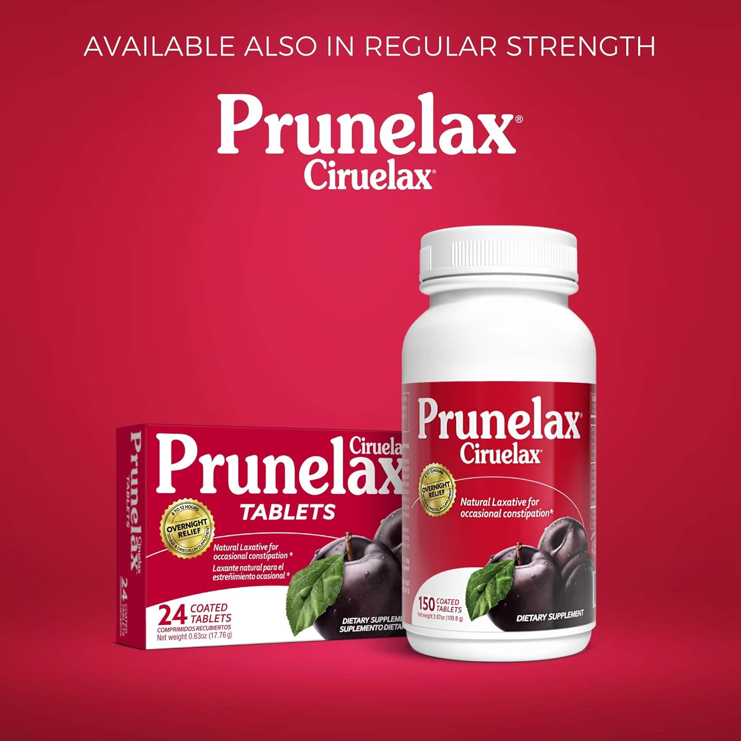Prunelax Ciruelax Natural Laxative Maximum Relief Tablets, 100Count: Health & Personal Care