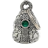 Bravo Bells Celtic Cross Diamond Bell - Biker Bell Accessory or Key Chain for Good Luck on The Road