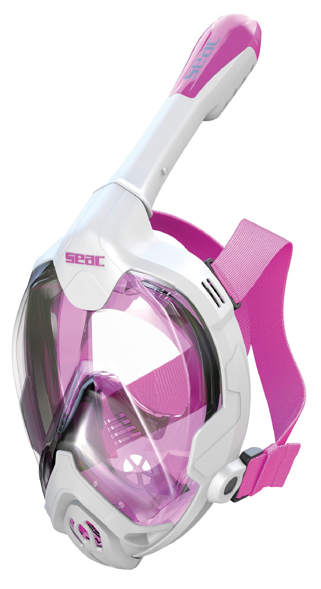 Seac Magica, Full Face Antifog Snorkelling Mask with Soft Facial Skirt in 4 Sizes, Exhalation Valve and Dry Snorkel Top